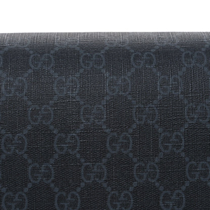 GG Supreme Monogram Appia Calfskin Web Crossbody Bag Black Grey