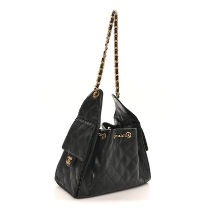 Caviar Quilted Small Chanel 25 Handbag Black