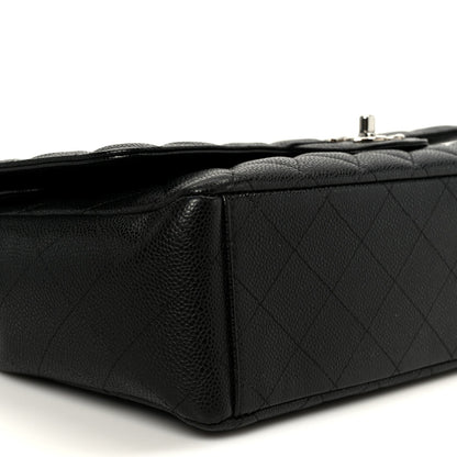 Caviar Quilted Maxi Double Flap Black