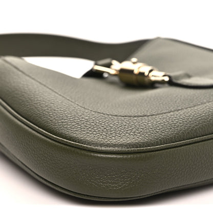 Grand Prix Calfskin Medium Jackie 1961 Hobo Dark Green