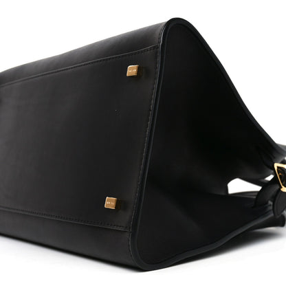 Polished Saddle Calfskin Soft Margaux 12 Black