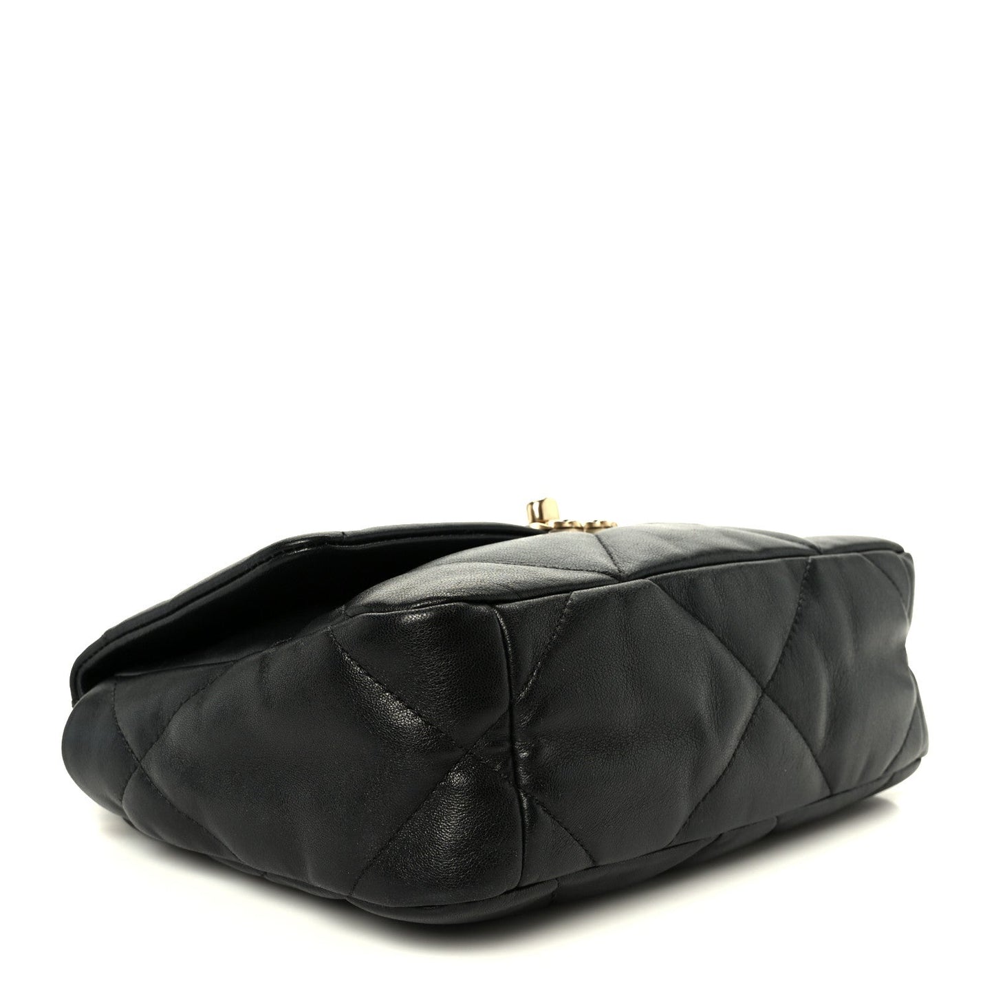 Lambskin Quilted Medium Chanel 19 Flap Black