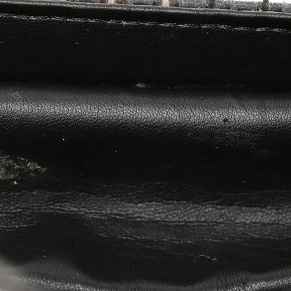 PVC Thread Woven Medium Boy Flap Black