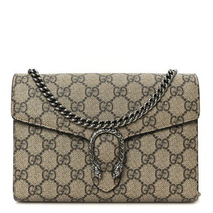 GG Supreme Monogram Mini Dionysus Chain Wallet Beige Taupe