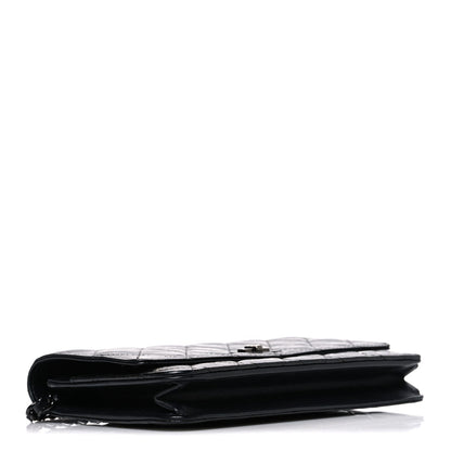 Glazed Aged Calfskin Reissue Wallet On Chain WOC So Black
