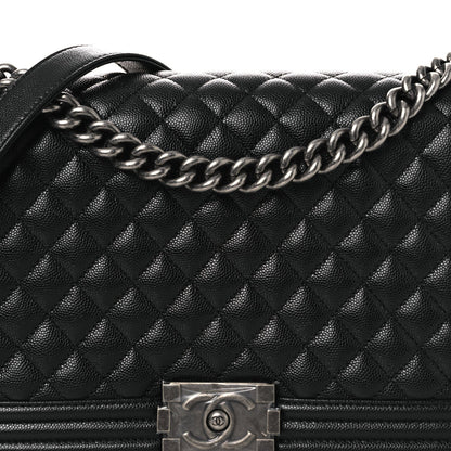 Caviar Quilted New Medium Boy Flap Black