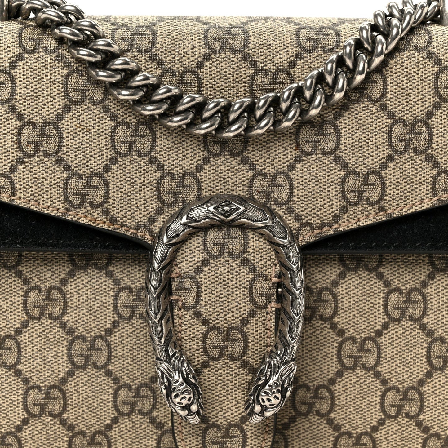 GG Supreme Monogram Mini Dionysus Shoulder Bag Black