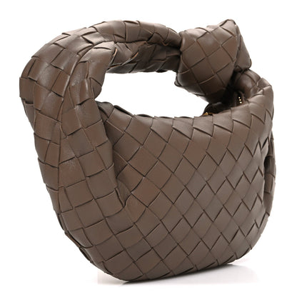 Nappa Intrecciato Mini Jodie Dark Taupe