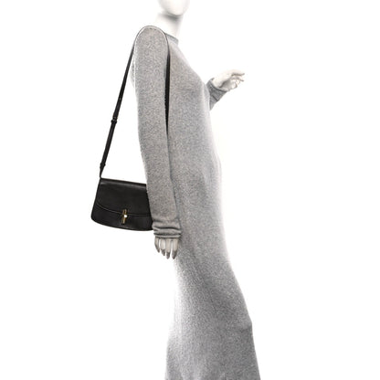 Sleek Calfskin The Sofia 8.75 Crossbody Dark Brown