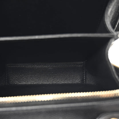 Caviar Quilted Small CC Filigree Vanity Case Black