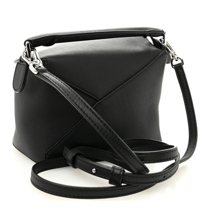 Calfskin Mini Puzzle Bag Black