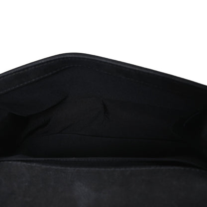 Bullskin Suede Caviar Quilted Medium Boy Flap Black