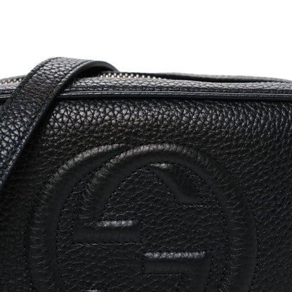 Pebbled Calfskin Mini Soho Disco Bag Black