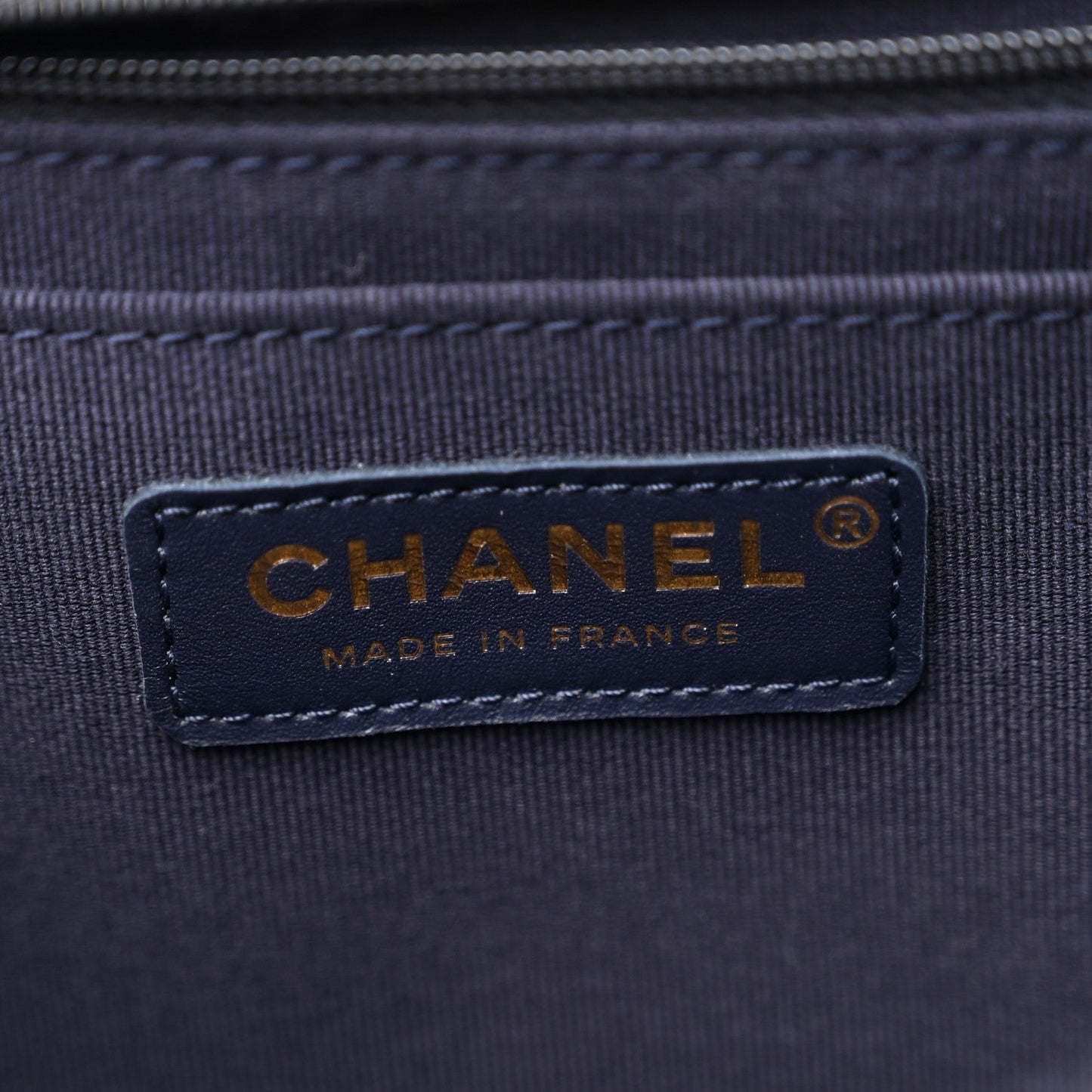 Denim Quilted XXL Travel Flap Bag Dark Blue Orange