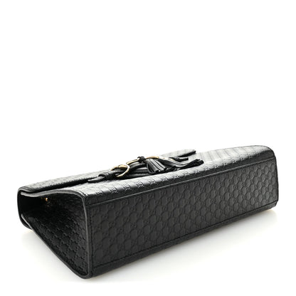 Microguccissima Medium Emily Chain Shoulder Bag Black