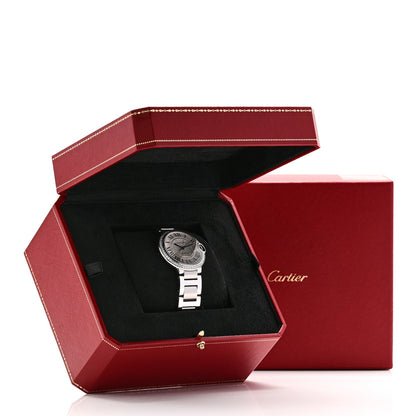 Stainless Steel Diamond Bezel 36mm Ballon Bleu De Cartier Automatic Watch
