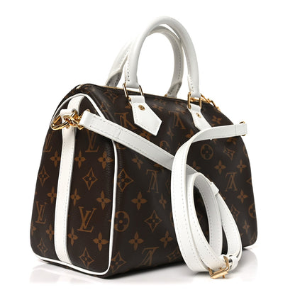 Monogram LV Match Speedy Bandouliere 25 White