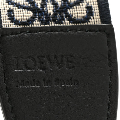 Calfskin Jacquard Anagram Loop Strap Navy Black