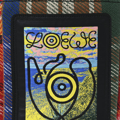 Neoprene Wool Tartan Eye/LOEWE/Nature Chalk Drawstring Bag Multicolor