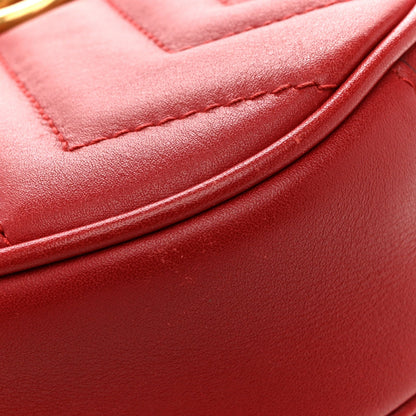 Calfskin Matelasse GG Marmont Belt Bag 85 34 Hibiscus Red