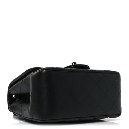 Lambskin Quilted Mini Square Flap So Black