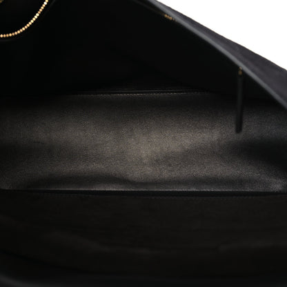 Suede Calfskin Small Souplissimo Maxi Flap Black
