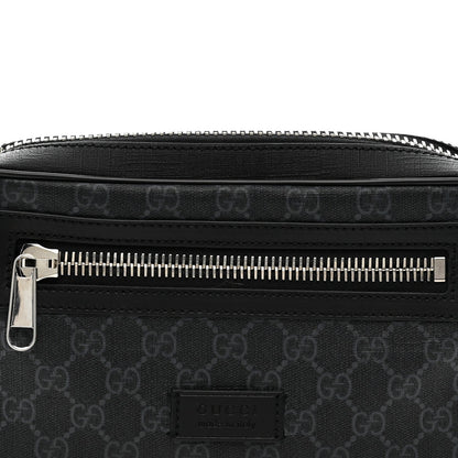 Soft GG Supreme Monogram Web Belt Bag Black Grey