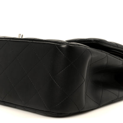 Lambskin Quilted Jumbo Double Flap Black