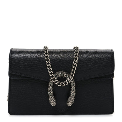 Calfskin Super Mini Dionysus Shoulder Bag Black