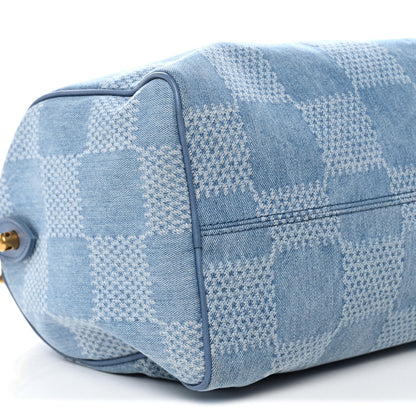 Damier Denim 3D Speedy Bandouliere 30 Denim Blue