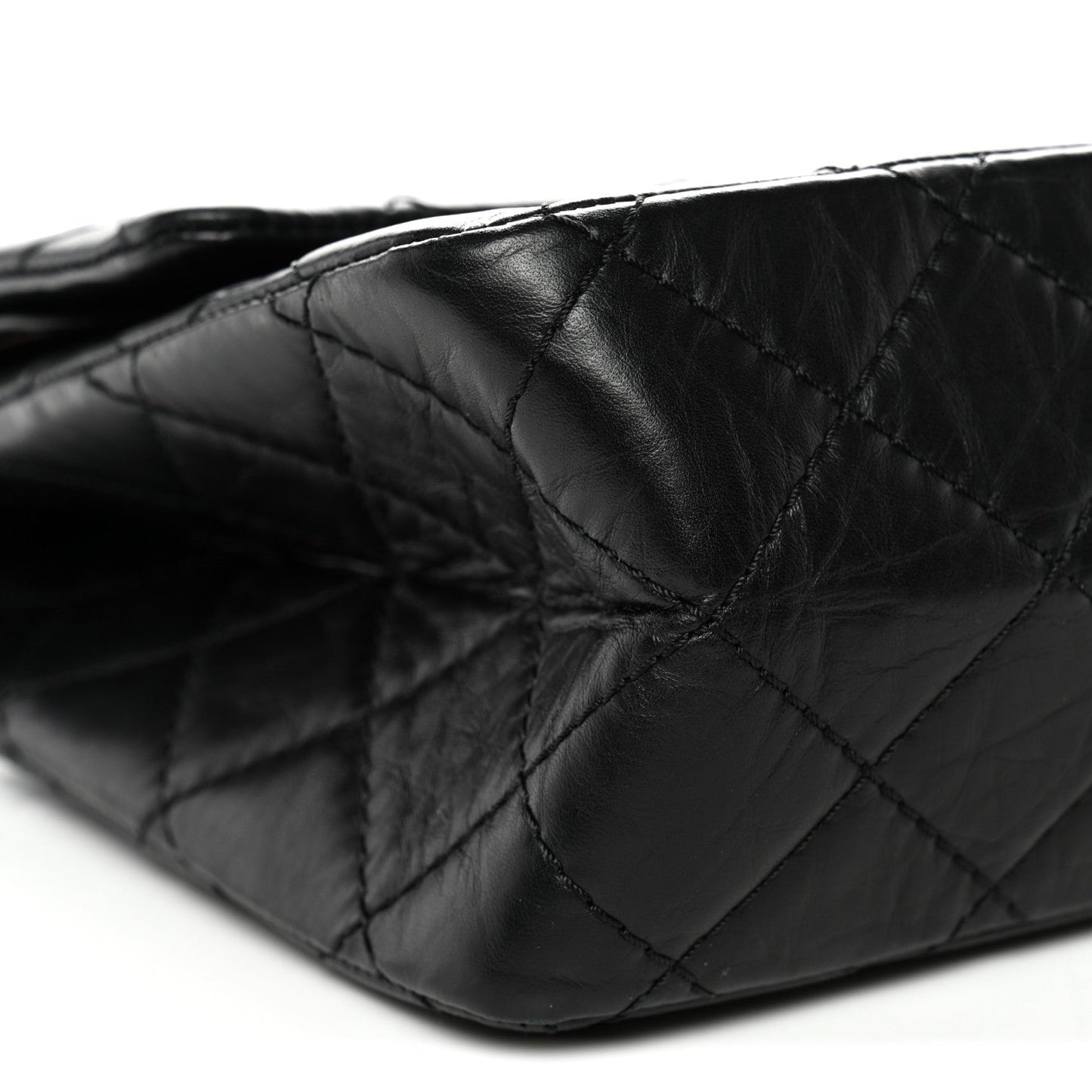 Aged Calfskin Quilted 2.55 Reissue 226 Flap Black