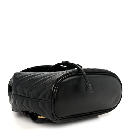 Calfskin Matelasse GG Marmont Flap Backpack Black