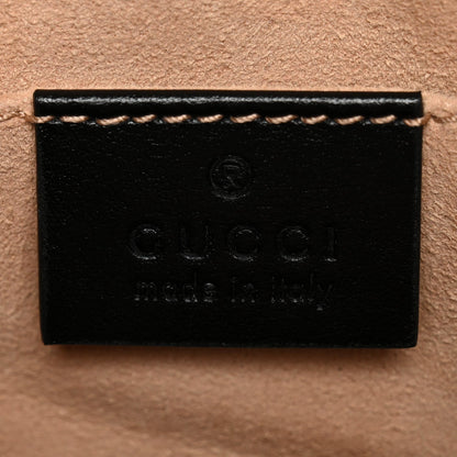 Calfskin Matelasse Mini GG Marmont Chain Shoulder Bag Black