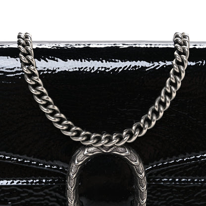 Crinkled Patent Mini Dionysus Shoulder Bag Black