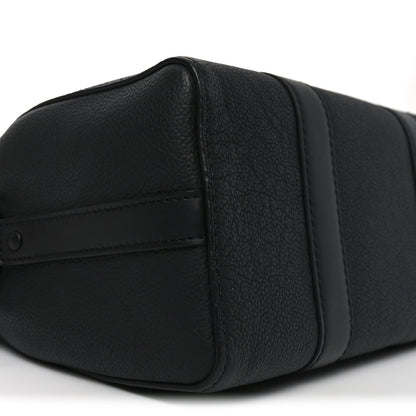 Grained Calfskin Aerogram City Keepall Black