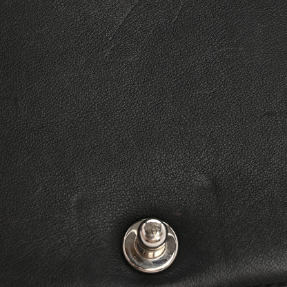 Calfskin Chevron Tweed Medium Boy Flap Black