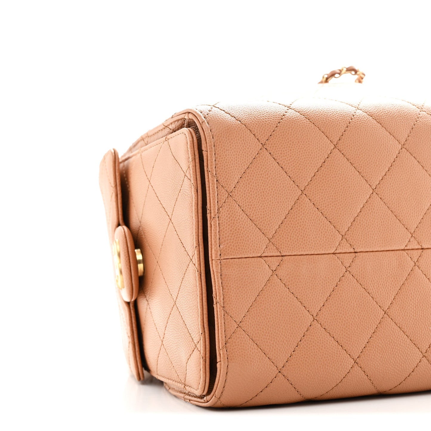 Caviar Quilted Small Chanel 25 Handbag Brown
