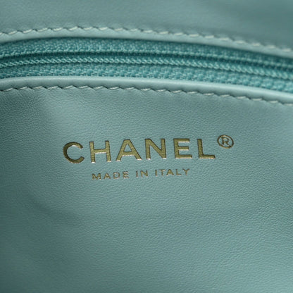 Caviar Quilted Filigree Waist Bag Light Blue