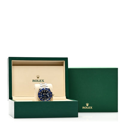 Stainless Steel 18K Yellow Gold 41mm Submariner Date Watch Royal Blue 126613LB