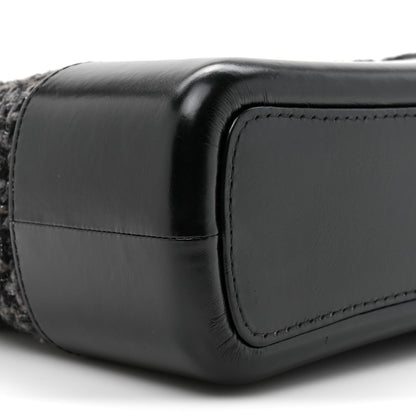 Tweed Calfskin Quilted Medium Gabrielle Hobo Black