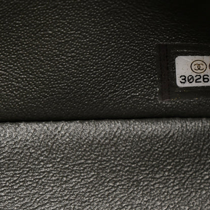 Lambskin Quilted Mini Rectangular Flap Dark Grey