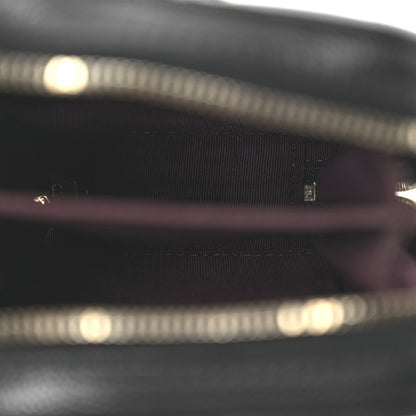 Caviar Quilted Phone Holder Wallet On Chain WOC Black