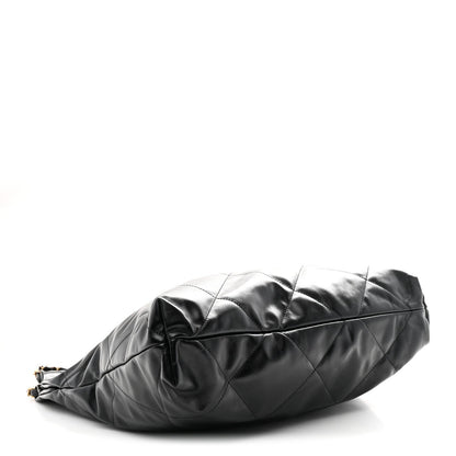 Shiny Calfskin Quilted Chanel 22 Black