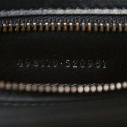 Calfskin Matelasse Small GG Marmont Top Handle Shoulder Bag Black