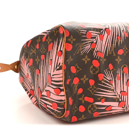 Monogram Jungle Dots Speedy 30 Sugar Pink Poppy