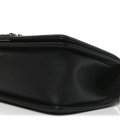 Caviar Quilted Medium Boy Flap Black