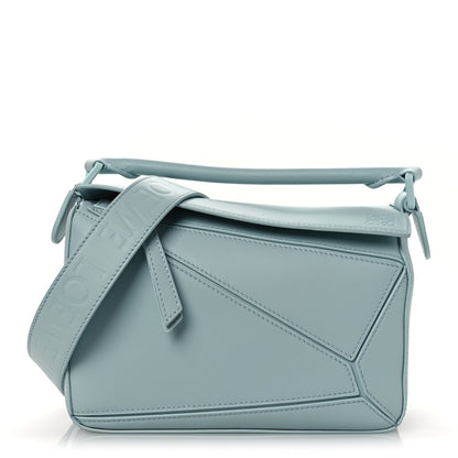 Calfskin Small Puzzle Bag Aquamarine