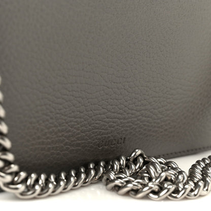 Pebbled Calfskin Small Dionysus Shoulder Bag Dusty Grey