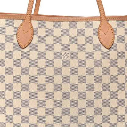 Damier Azur Neo Neverfull MM Rose Ballerine