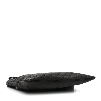Guccissima Medium Flat Messenger Bag Black